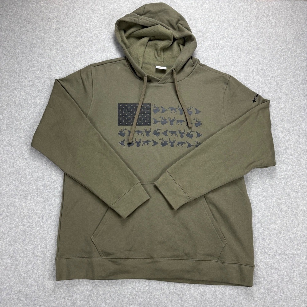 Columbia PHG Hoodie Mens XL Green Game Flag II‎ Hunting Outdoor Sportswear NWT